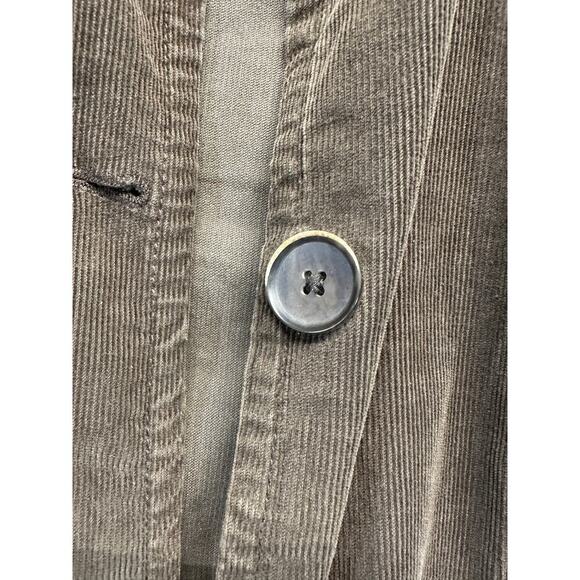 Eddie Bauer Woman Size L Brown Corduroy Jacket Button Up Pockets Blazer - Picture 9 of 11